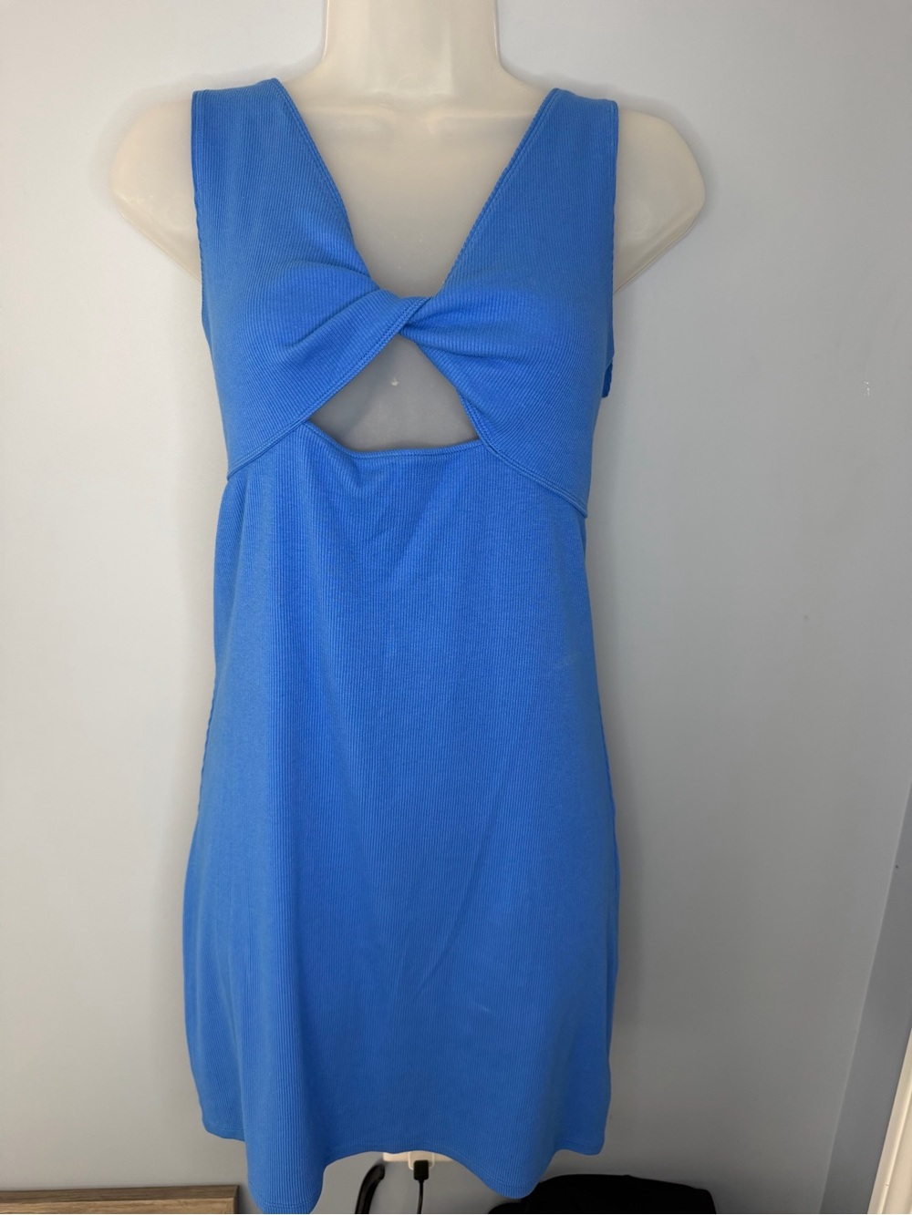aerie Royal Blue Twist Front Mini Dress